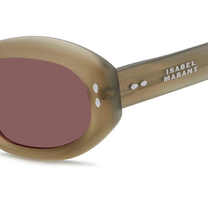 Isabel Marant IM 0237/S Vert Kaki Translucide 3Y5 en détail des branches - Les Lunettes de Pauline
