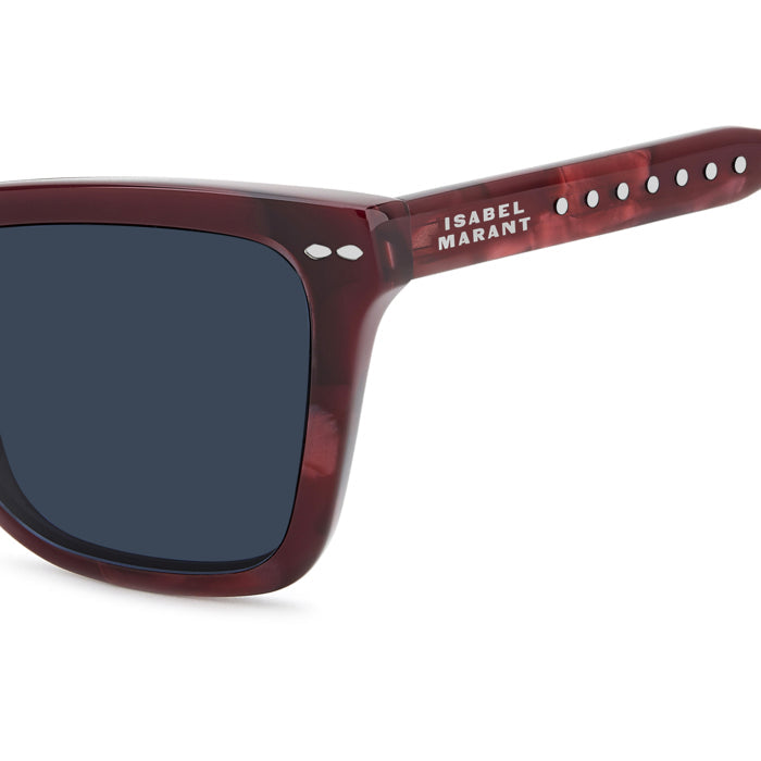 Isabel Marant IM 0255/S Bordeaux Marbré JR9 en détail des branches - Les Lunettes de Pauline