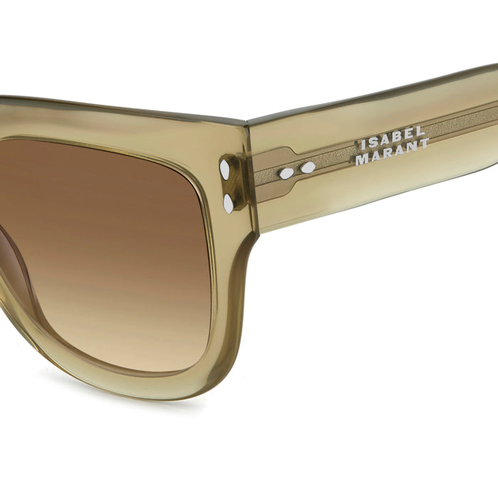 Isabel Marant IM 0225/S Vert Olive Translucide 3Y5 en détail des branches - Les Lunettes de Pauline