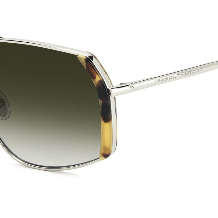 Isabel Marant IM 0261/S Argent et Écaille Blonde HBN en détail des branches - Les Lunettes de Pauline