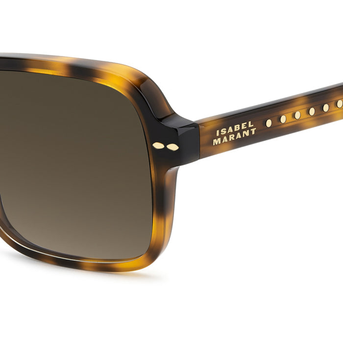 Isabel Marant IM 0242/S Écaille Havane 086 en détail des branches - Les Lunettes de Pauline