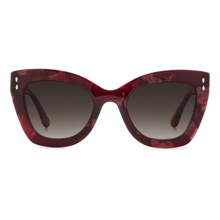 Isabel Marant IM 0050/G/S Bordeaux Marbré JR9 de face - Les Lunettes de Pauline