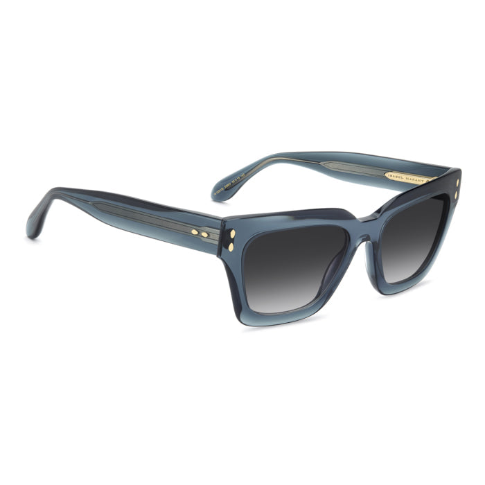 Isabel Marant IM 0251/S Bleu Translucide ZI9 de trois-quarts opposée - Les Lunettes de Pauline