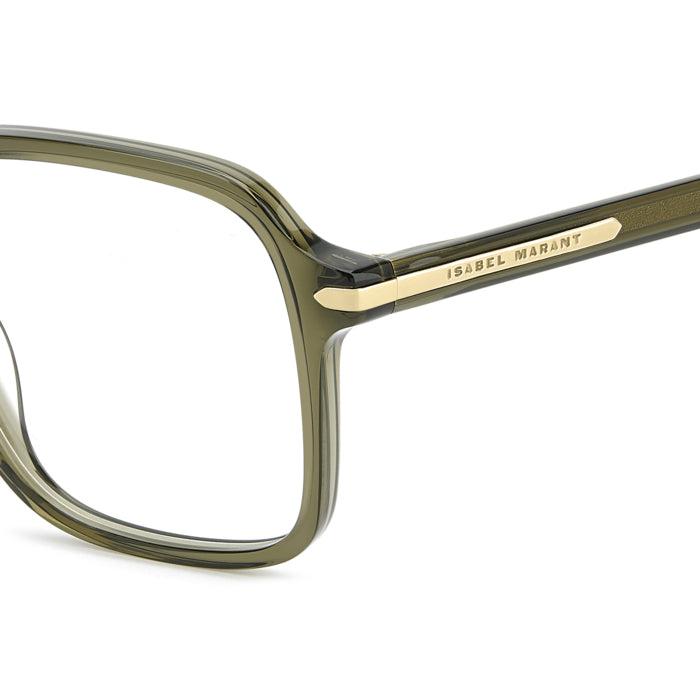 Isabel Marant IM 0283 Vert Kaki Translucide 4C3 en détail des branches - Les Lunettes de Pauline