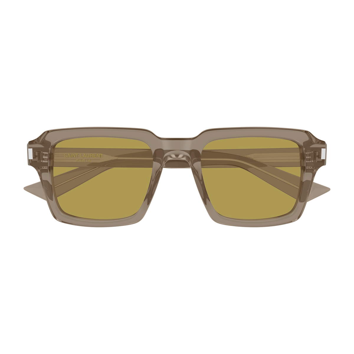 Saint Laurent Corner Angle SL 947 Taupe Translucide 006 de face - Les Lunettes de Pauline