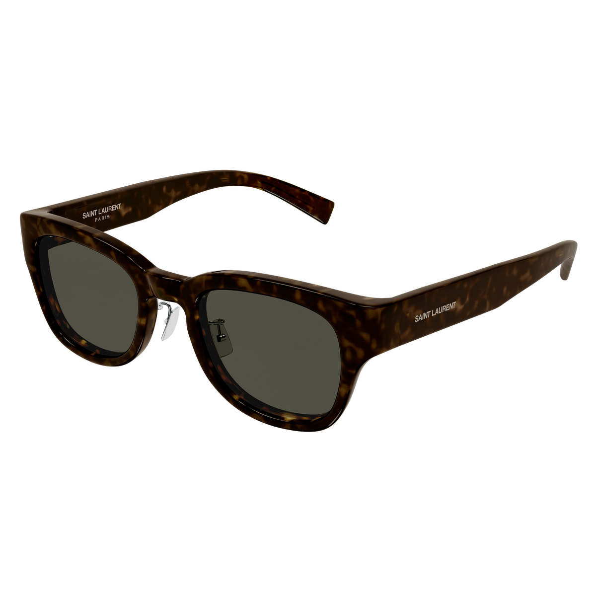 Saint Laurent SL Logo SL 957/J Écaille Havane Foncée 006 de trois-quarts - Les Lunettes de Pauline