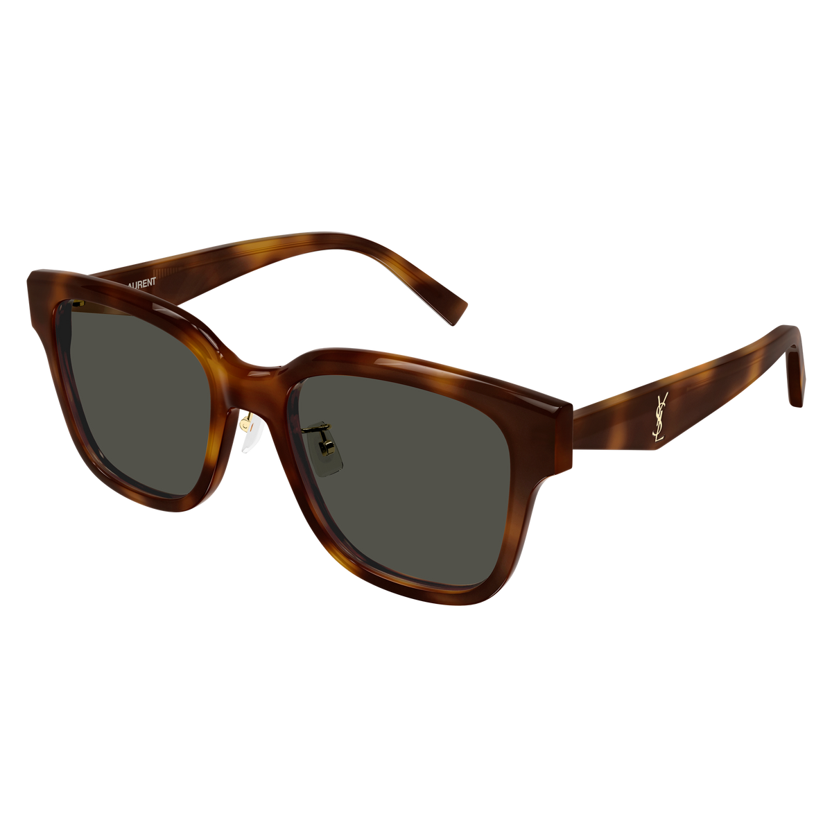 Saint Laurent Monogram SL M173/K Écaille Havane 003 de trois-quarts - Les Lunettes de Pauline