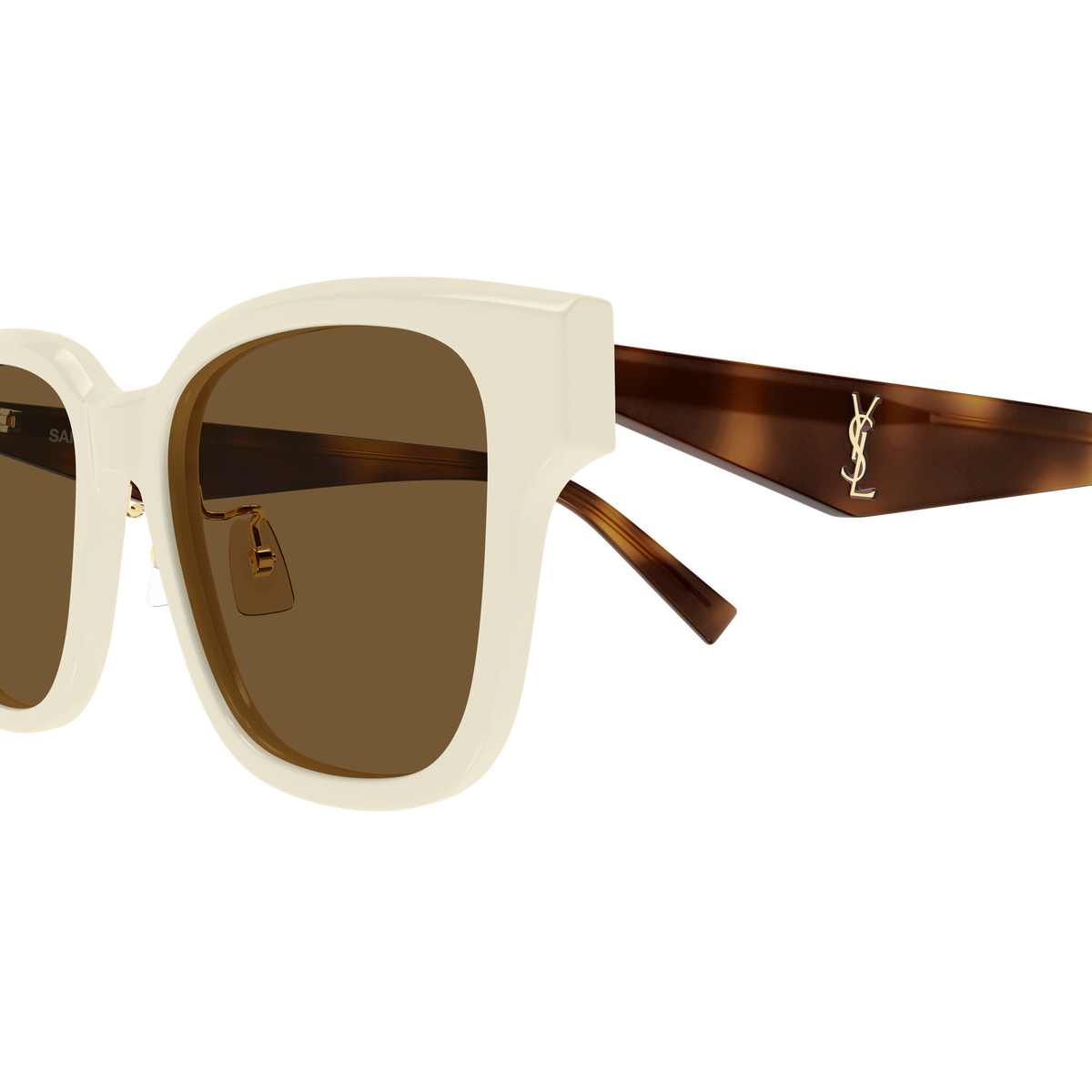 Saint Laurent Monogram SL M173/K Ivoire 004 en détail des branches - Les Lunettes de Pauline