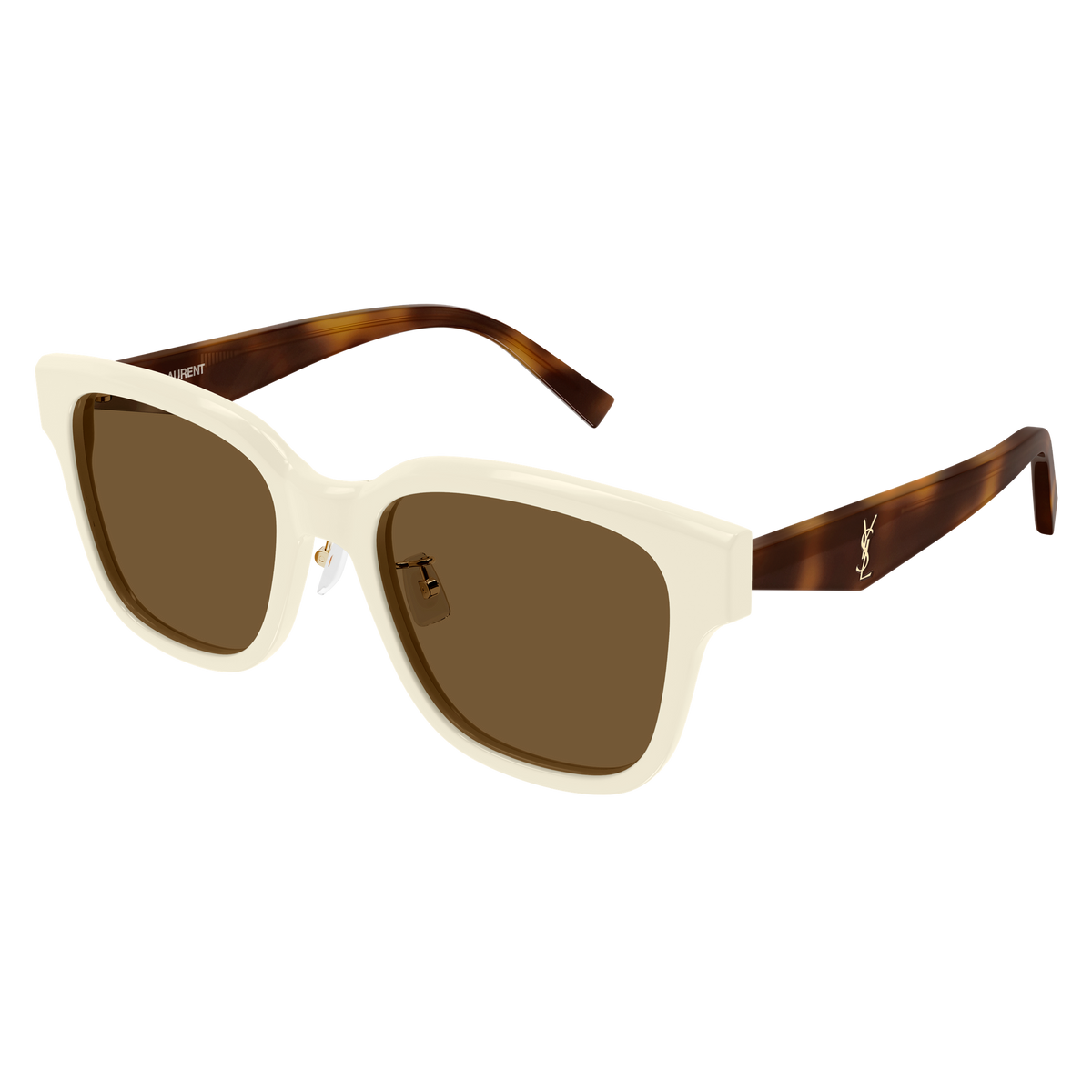 Saint Laurent Monogram SL M173/K Ivoire 004 de trois-quarts - Les Lunettes de Pauline