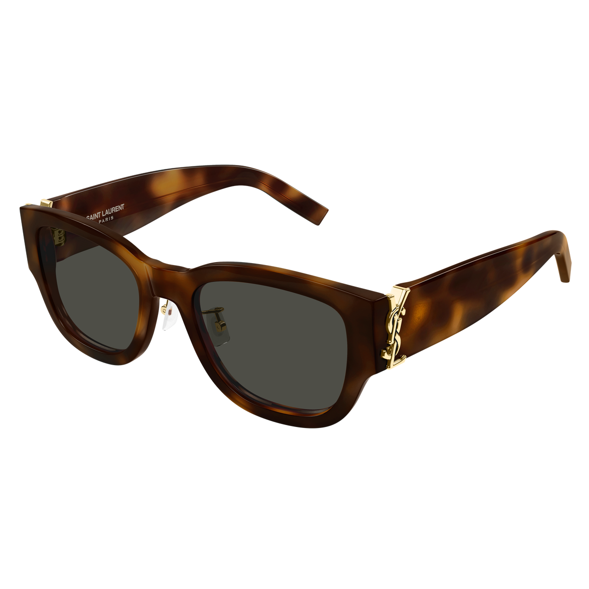 Saint Laurent Monogram SL M174/F Écaille Havane 003 de trois-quarts - Les Lunettes de Pauline