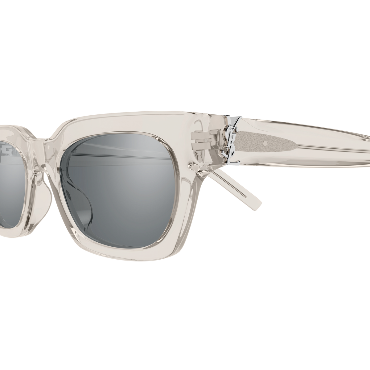 Saint Laurent Monogram SL M175/F Beige Cristal Verres Miroir 004 en détail des branches - Les Lunettes de Pauline