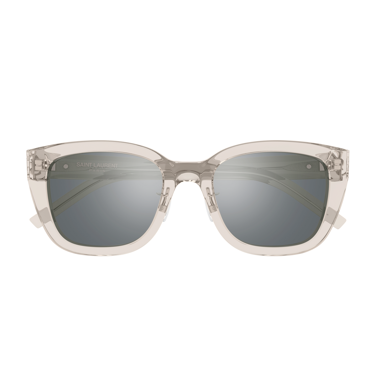 Saint Laurent Monogram SL M176/K Beige Cristal Verres Miroir 004 de face - Les Lunettes de Pauline