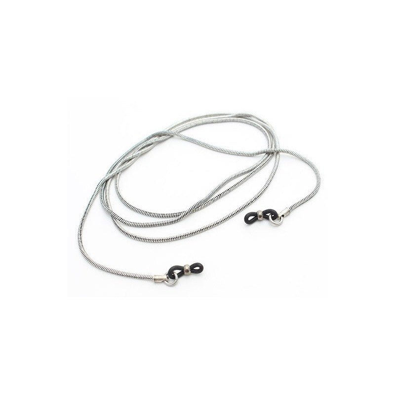 Valrose chaine métal serpent ronde argent - Les Lunettes de Pauline