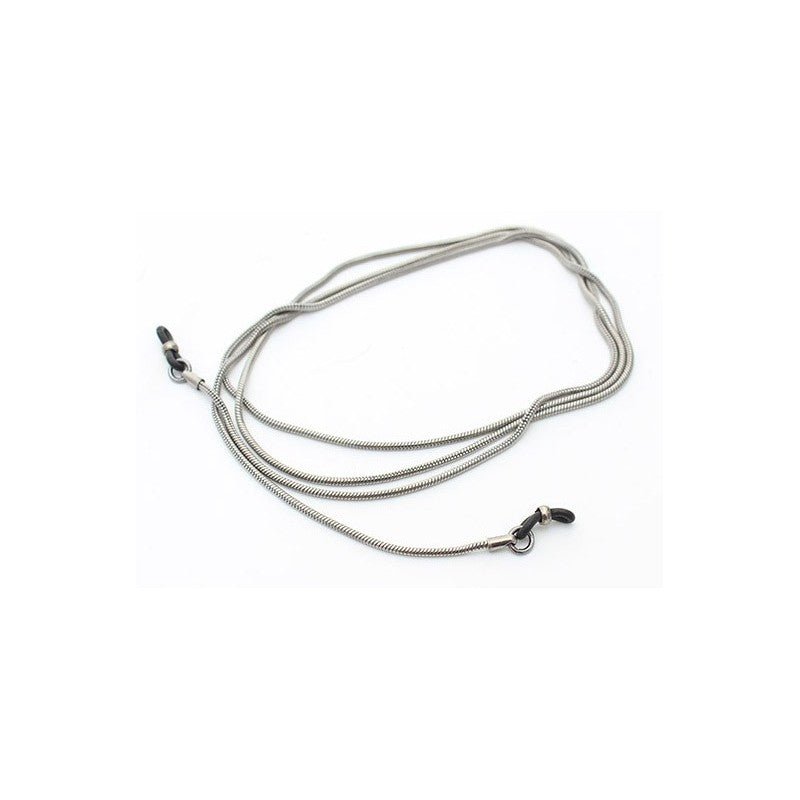 Valrose chaine métal serpent ronde noir - Les Lunettes de Pauline