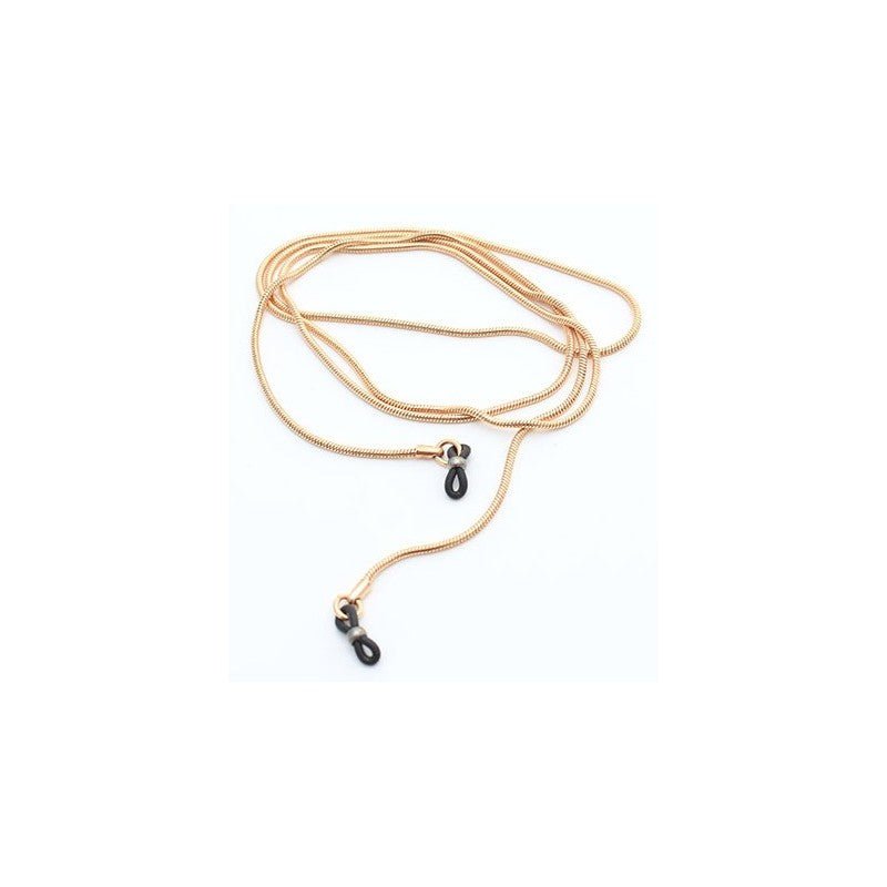 Valrose chaine métal serpent ronde or rose - Les Lunettes de Pauline