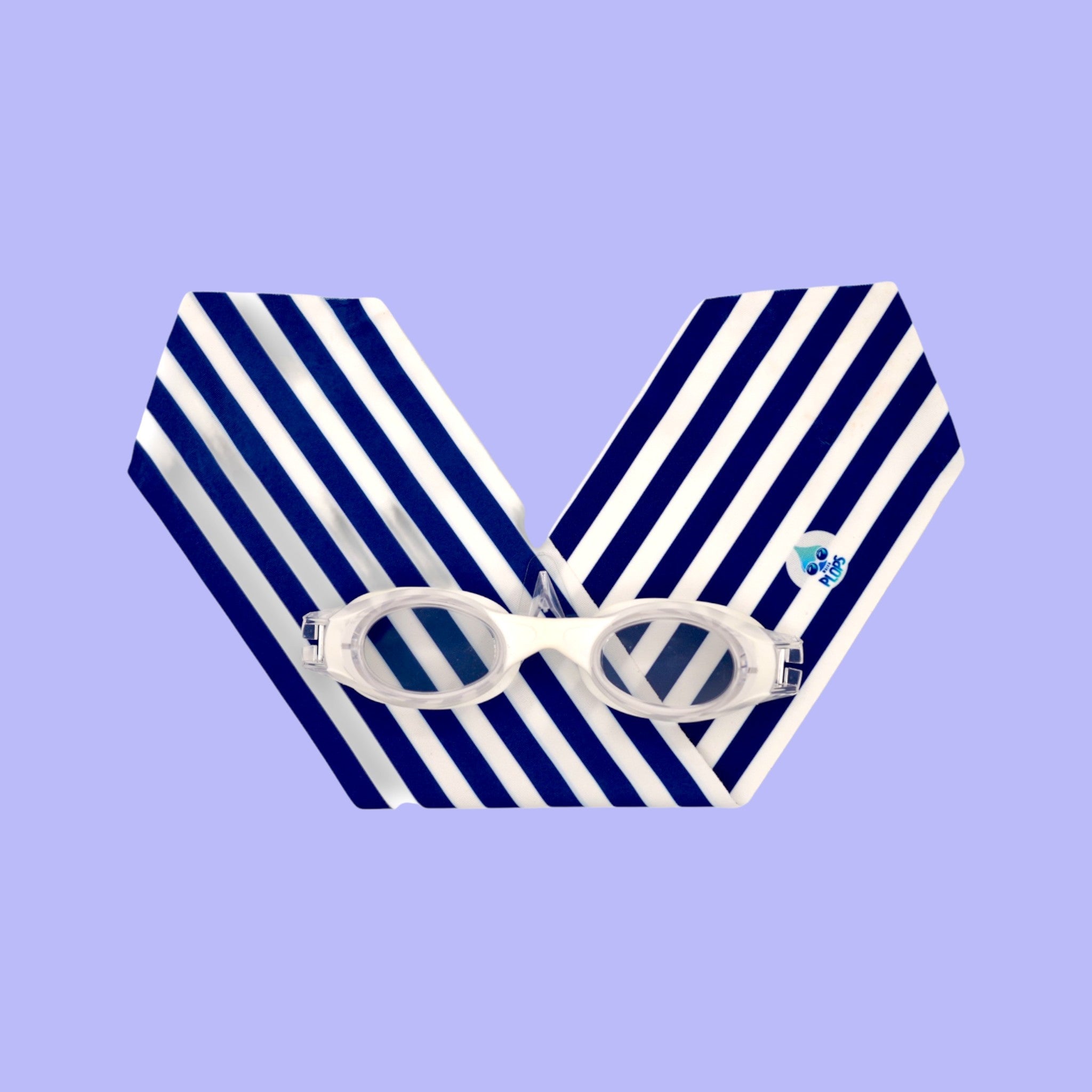 Waterplops Bandana Marinière – Lunettes de piscine 4 - 7ans - Les Lunettes de Pauline