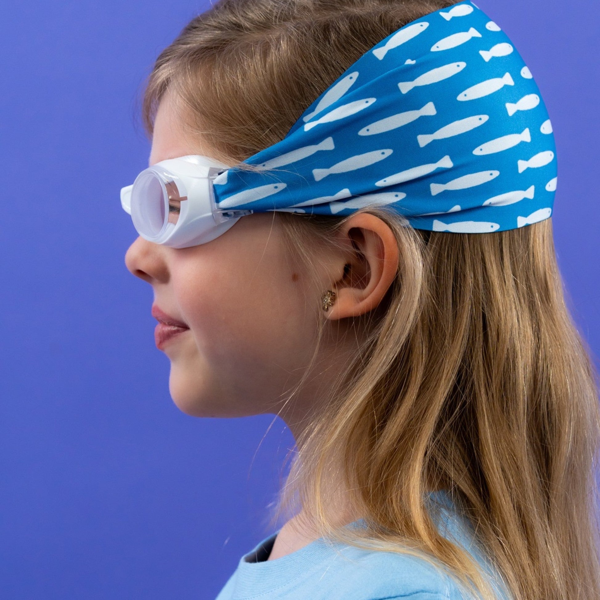 Waterplops Bleu Sardines – Lunettes de piscine 8 - 12ans - Les Lunettes de Pauline