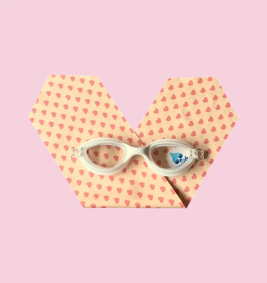 Waterplops Coeurs – Lunettes de piscine 4-7ans - Les Lunettes de Pauline