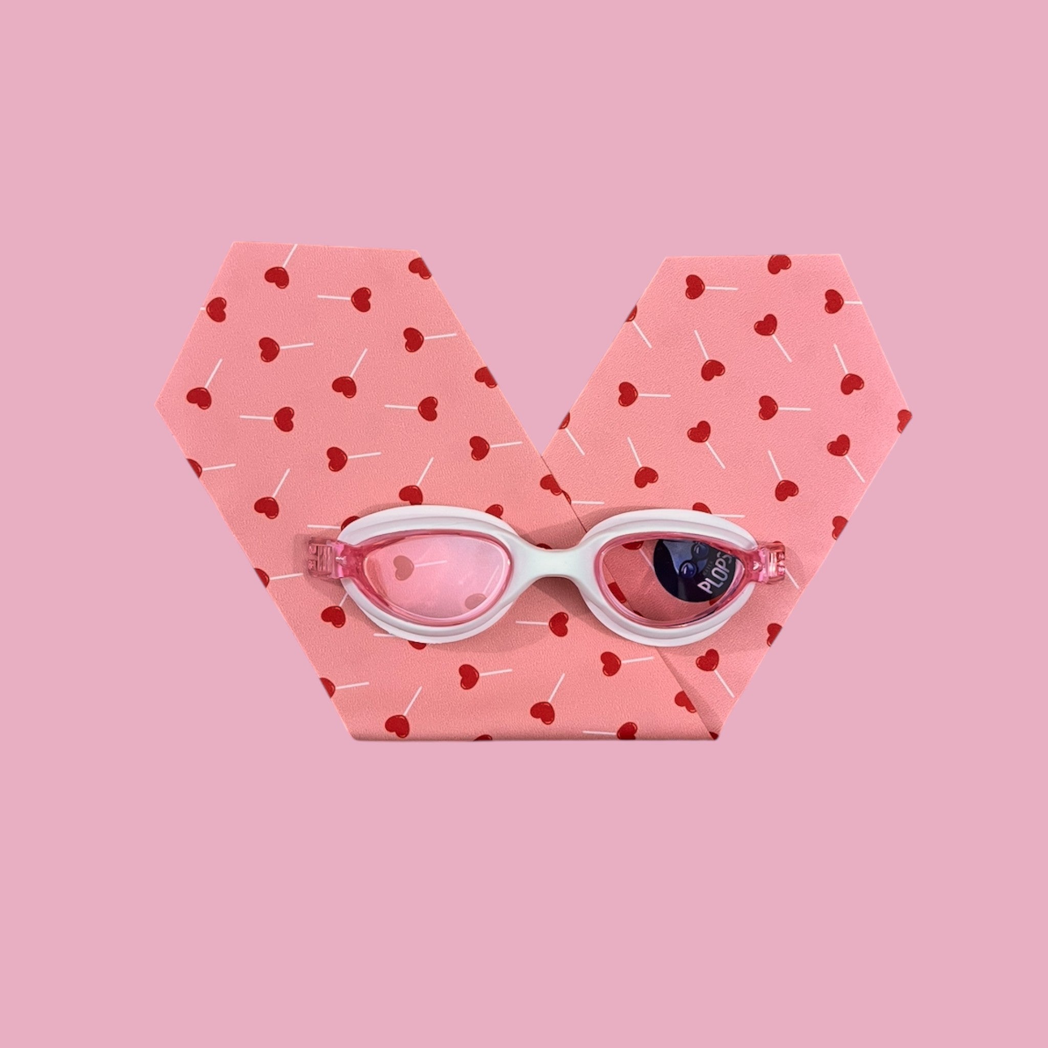 Waterplops Coeurs Sucettes – Lunettes de piscine 4 - 7ans - Les Lunettes de Pauline