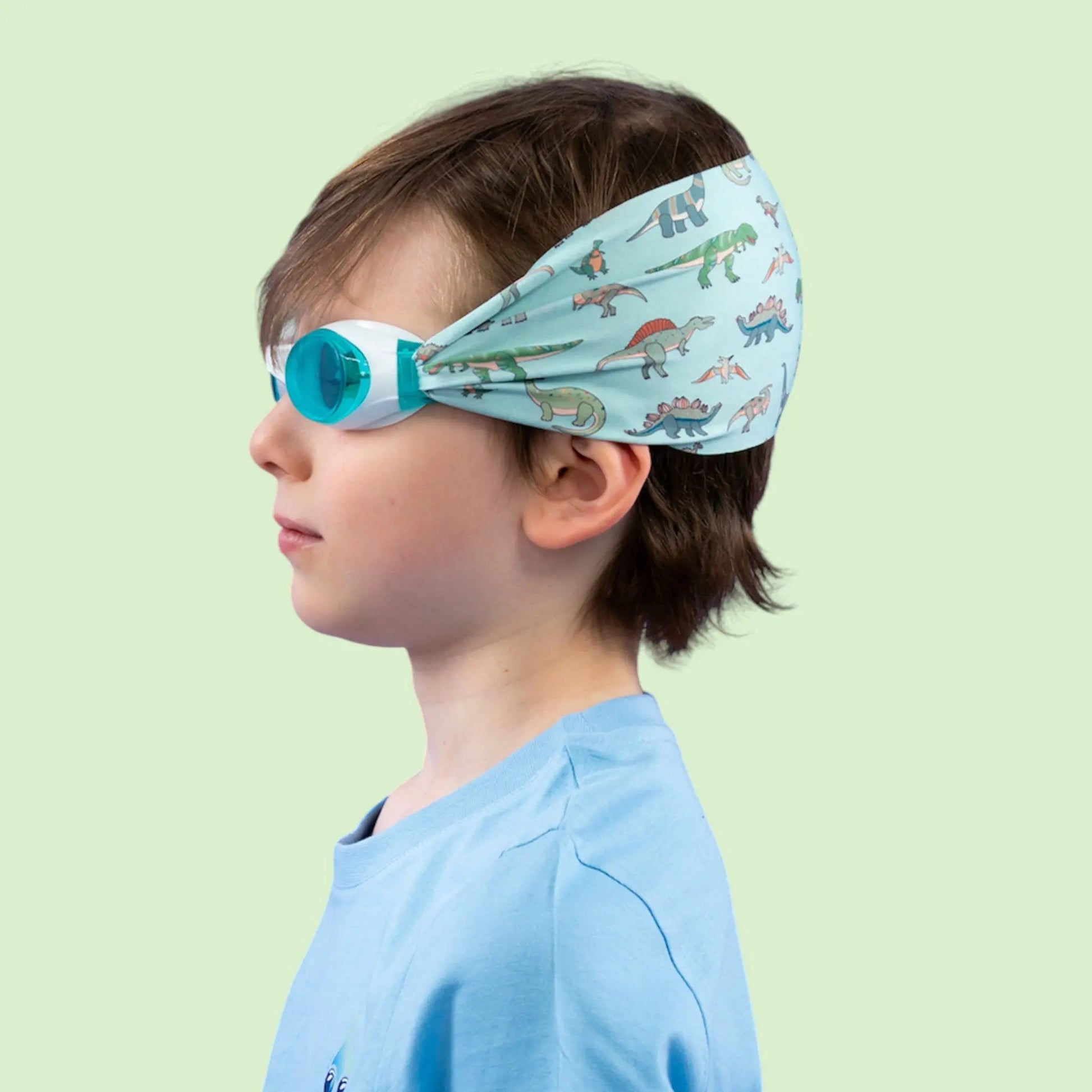 Waterplops Dinosaures Verts – Lunettes de piscine 4-7ans - Les Lunettes de Pauline