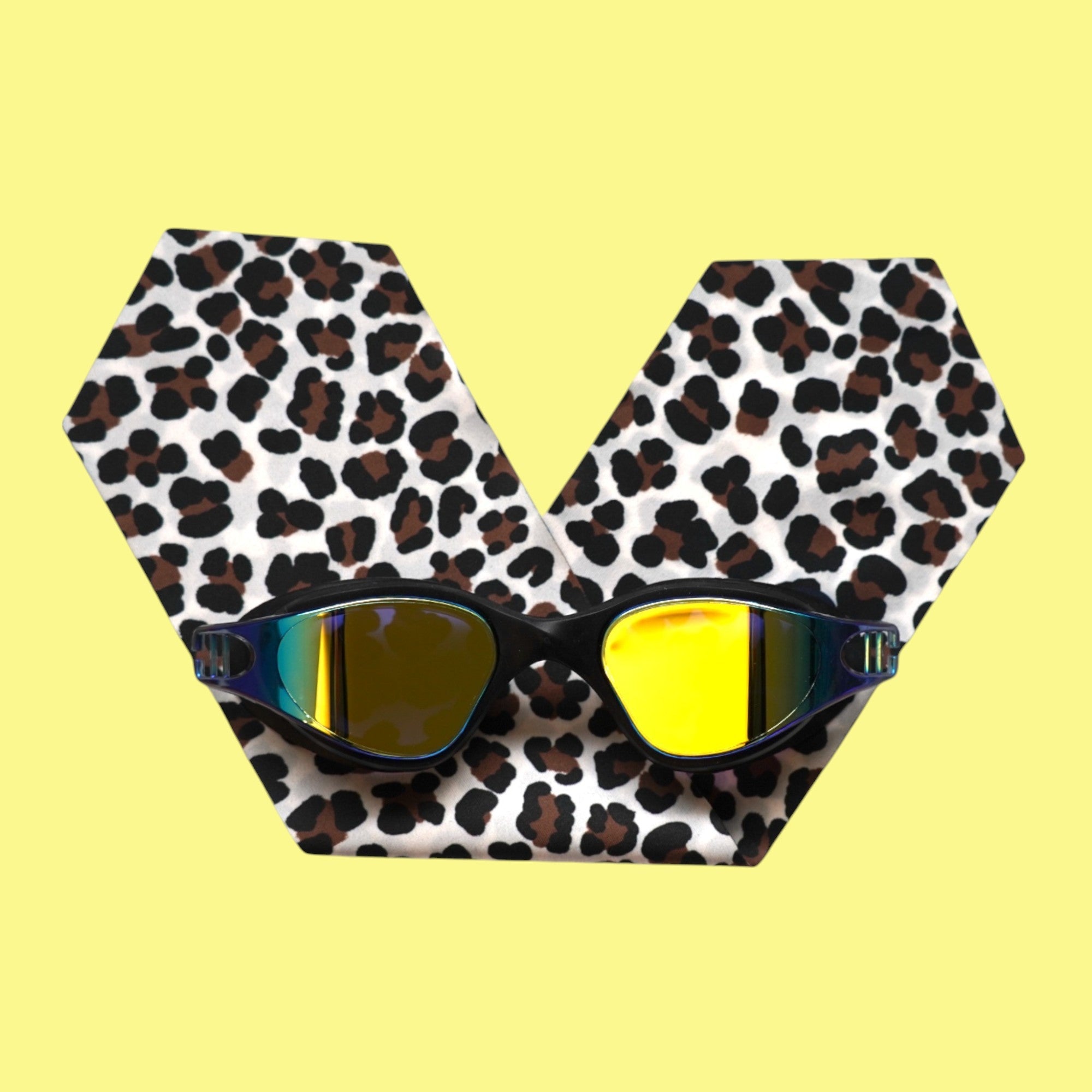 Waterplops Léopard – Lunettes de piscine adultes - Les Lunettes de Pauline