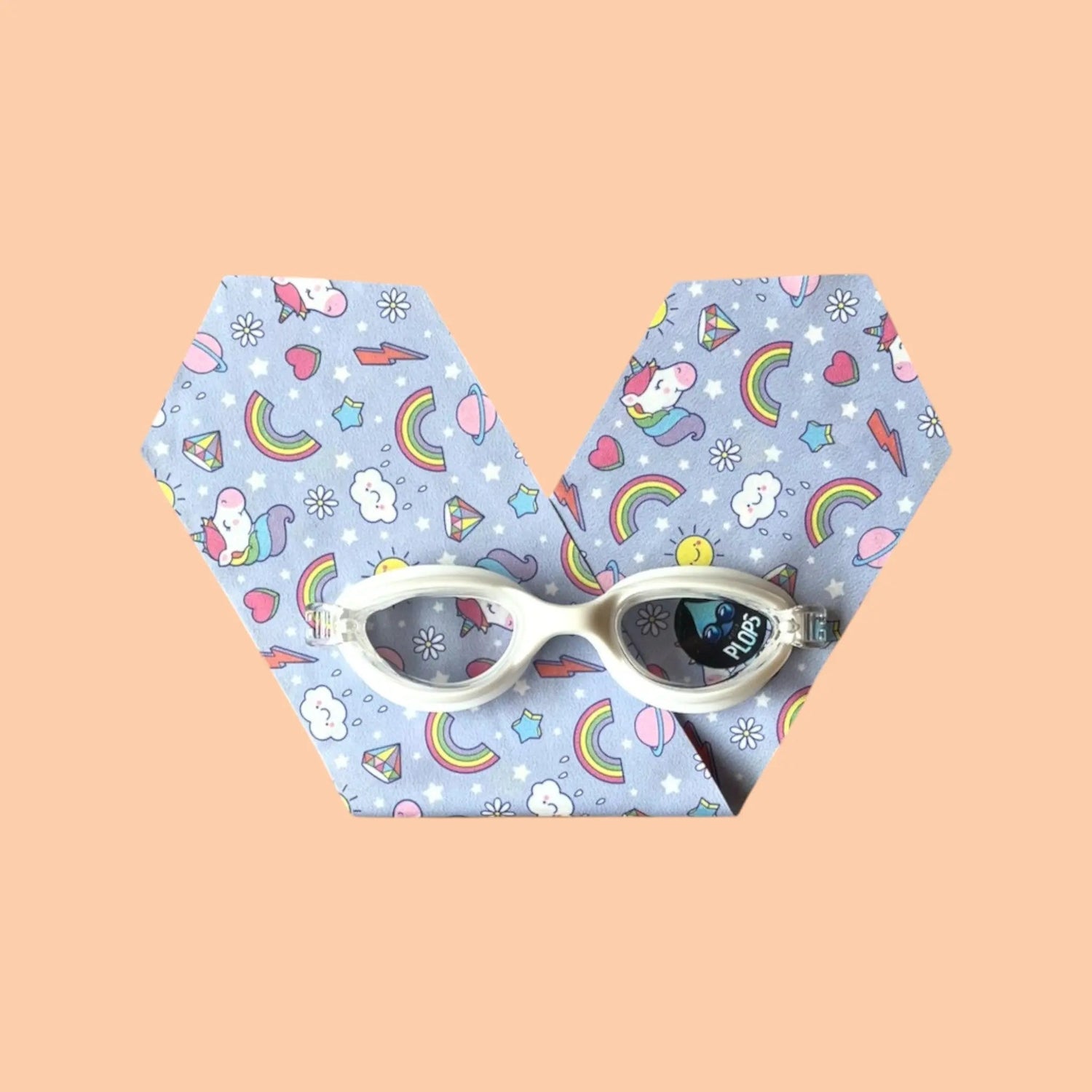 Waterplops Licornes Violet – Lunettes de piscine 4-7ans - Les Lunettes de Pauline