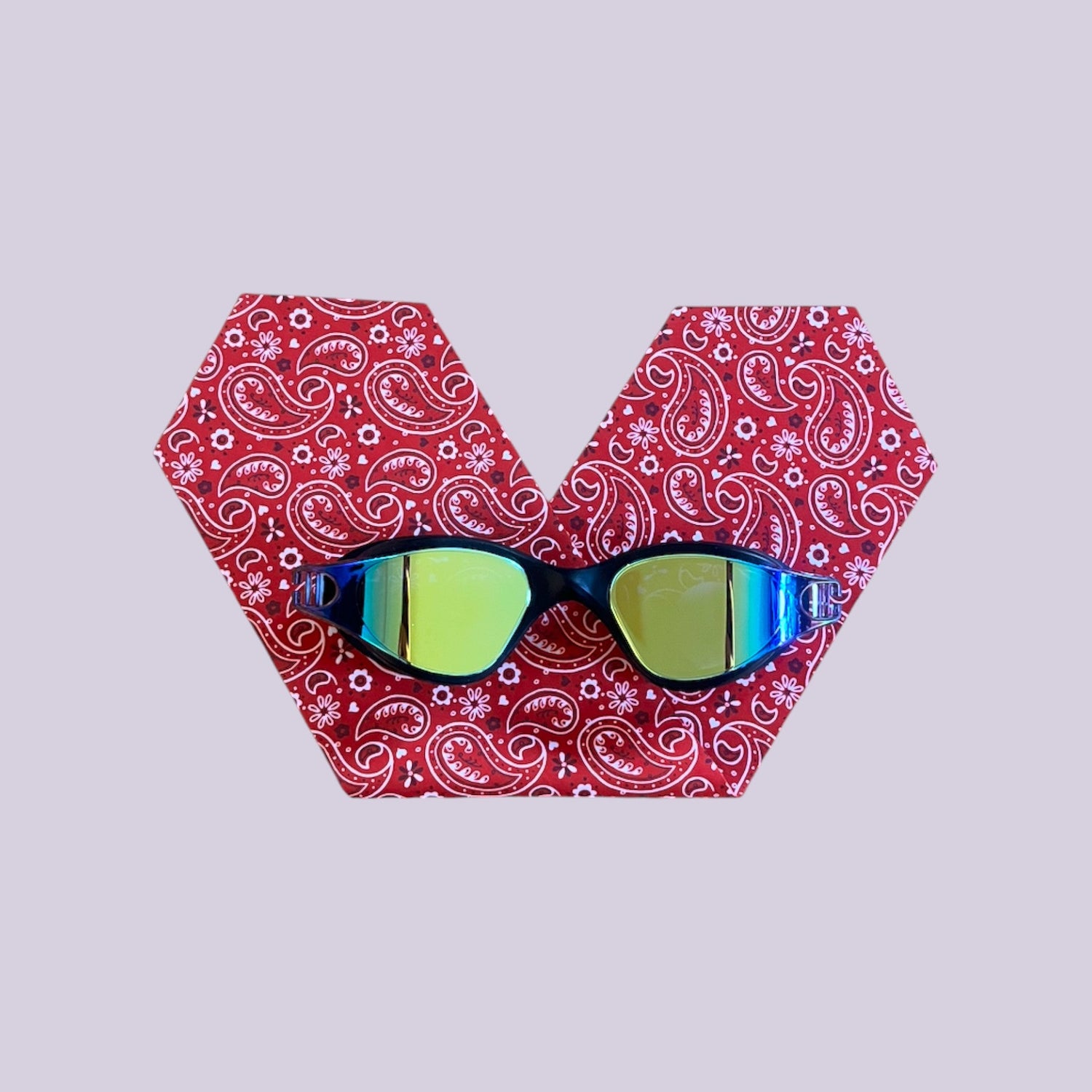 Waterplops Uni bandana rouge – Lunettes de piscine adultes - Les Lunettes de Pauline
