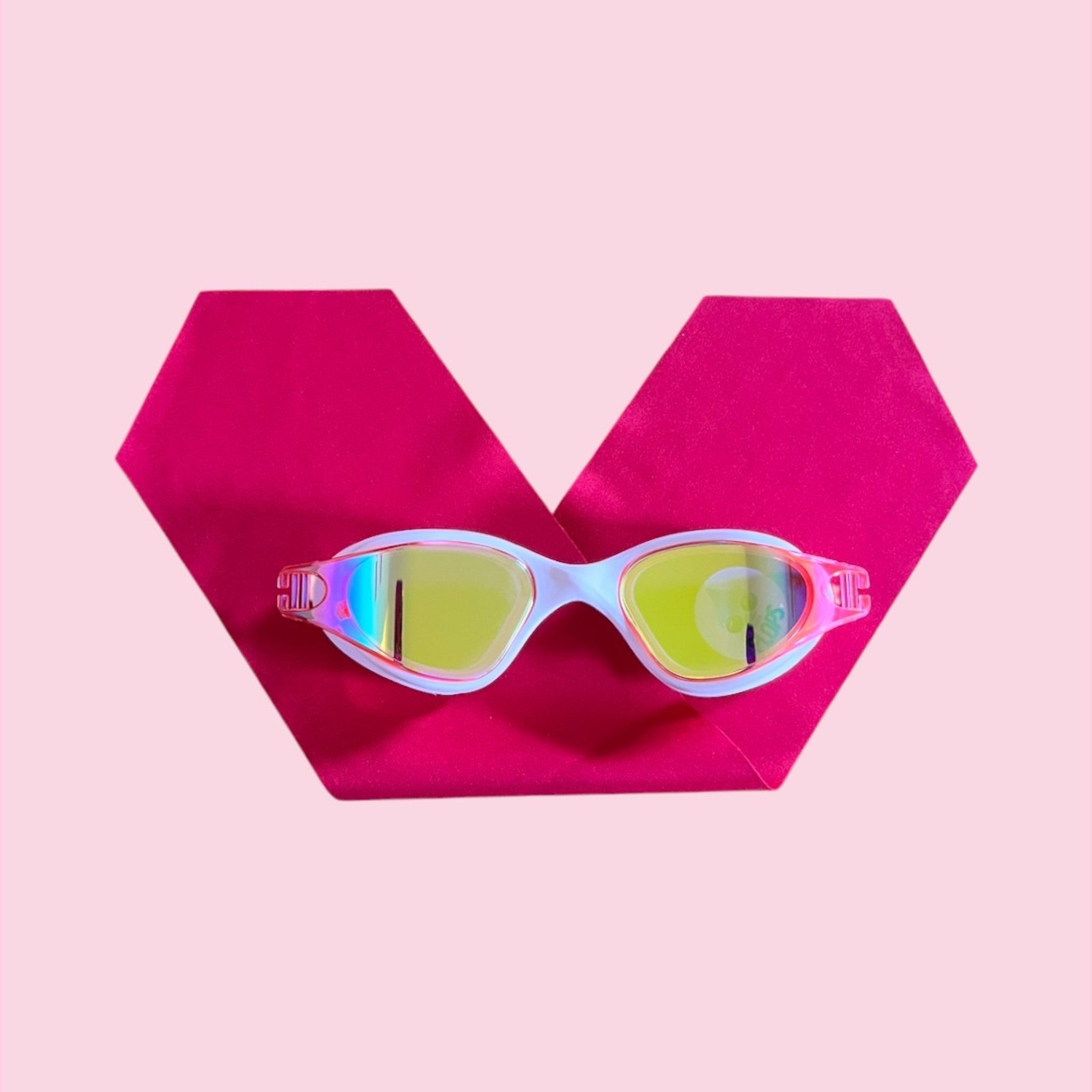 Waterplops Uni Fuchsia – Lunettes de piscine adultes - Les Lunettes de Pauline