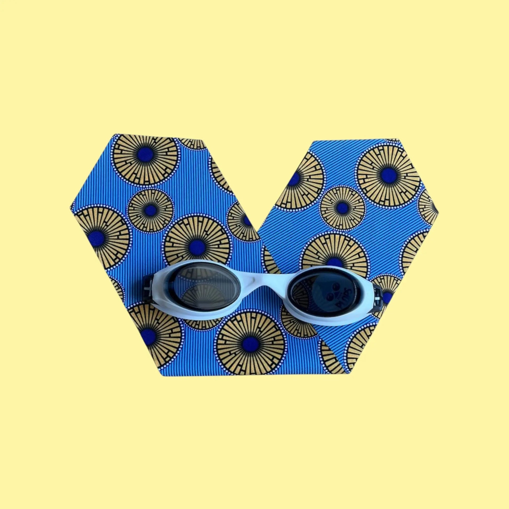 Waterplops Wax Design Jaune Bleu – Lunettes de piscine 4-7ans - Les Lunettes de Pauline